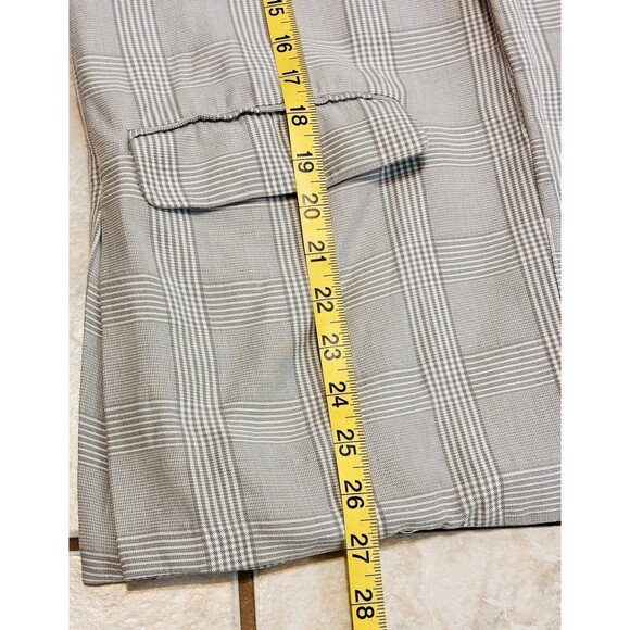 Abercrombie & Fitch Size M Grey Plaid Boyfriend Blazer Jacket Office Minimalist - Picture 8 of 12